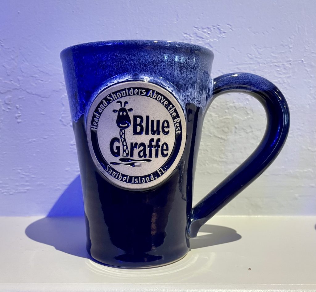 Blue Giraffe Mug 20 oz Blue Giraffe Restaurants, Sanibel FL